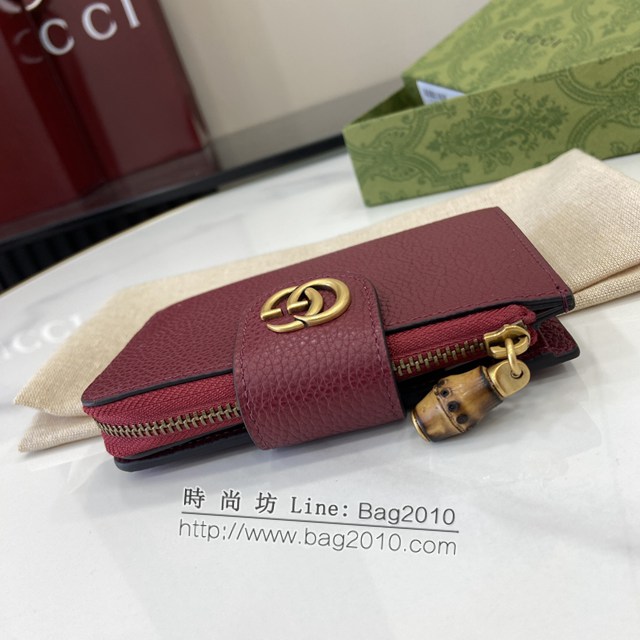 Gucci專櫃古馳最新款Marmont系列錢夾拉鏈中夾錢包 jh2096型號：739498